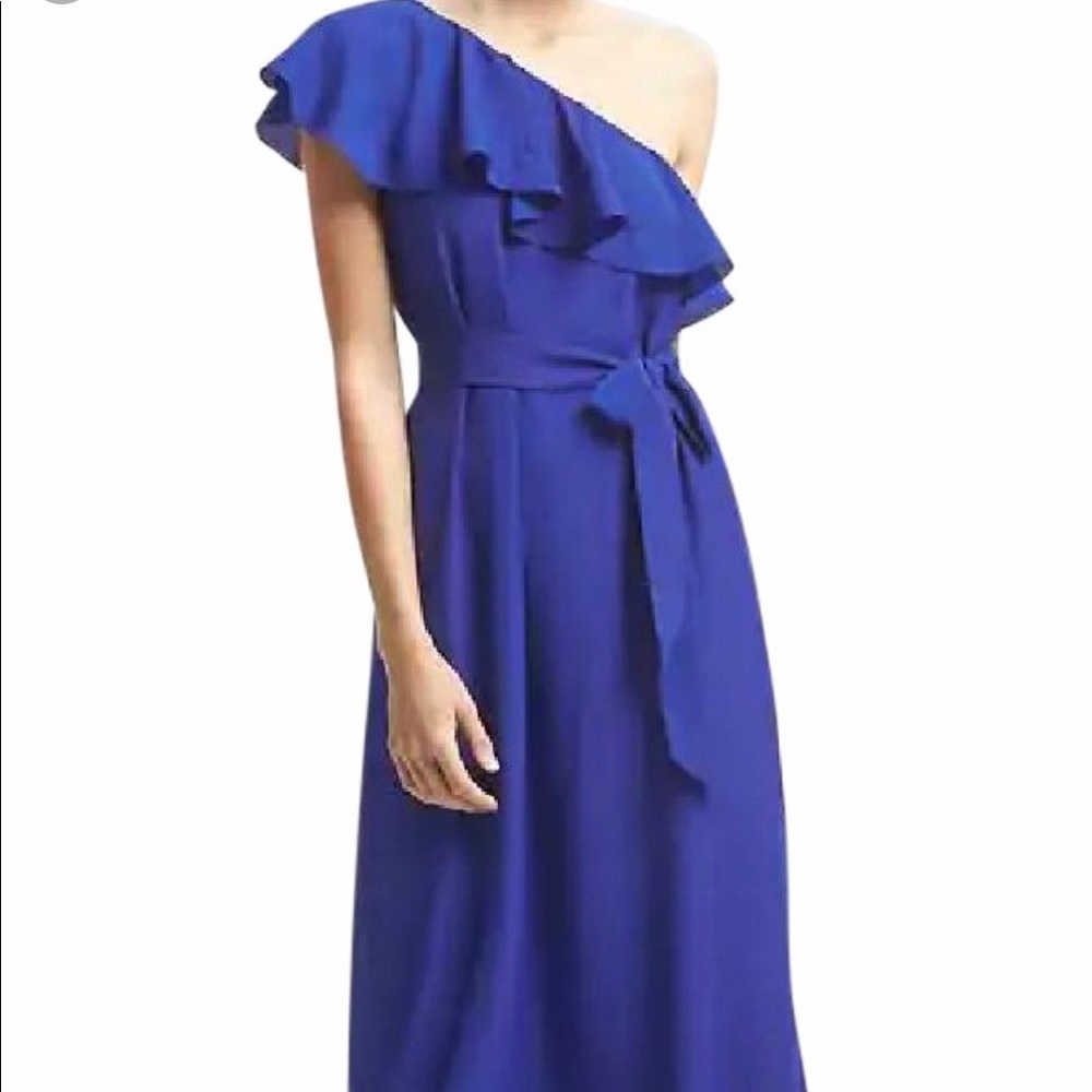 Banana Republic single shoulder gown